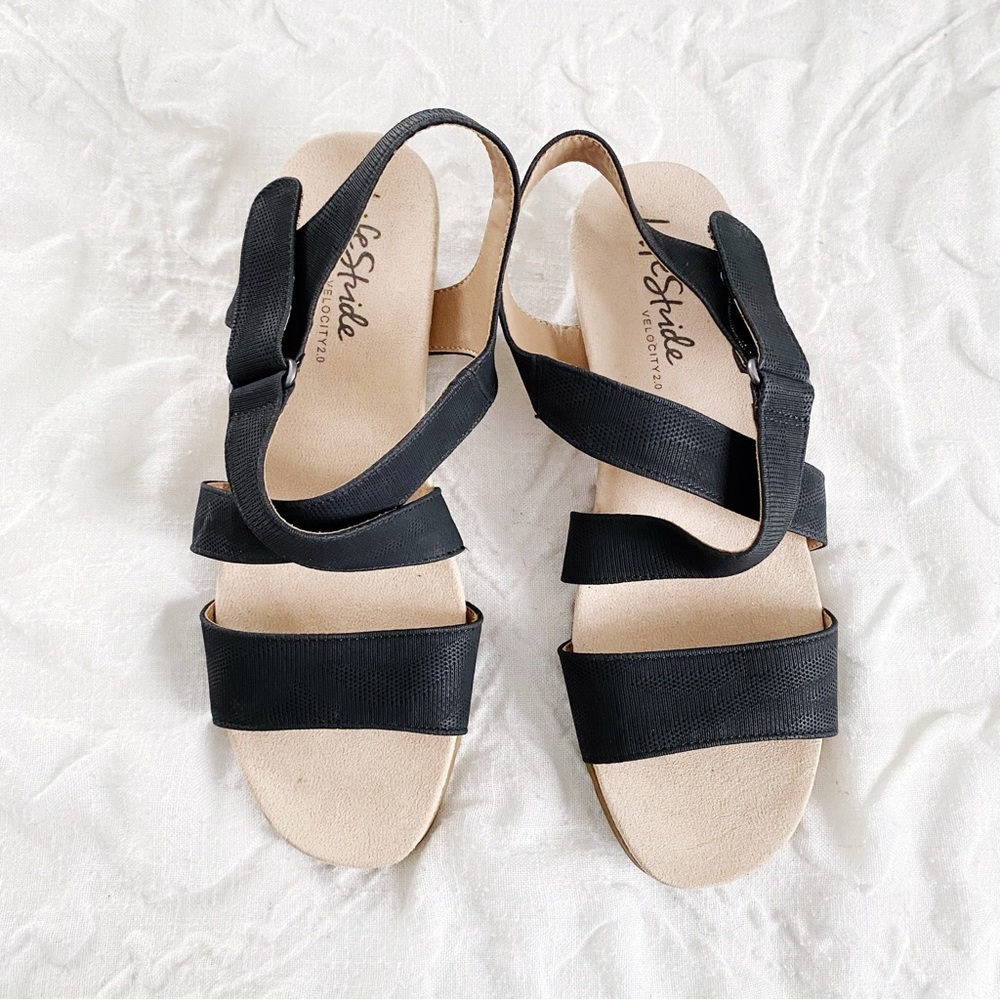 BOGO Life Stride Sincere Wedge Sandal Size 10W New